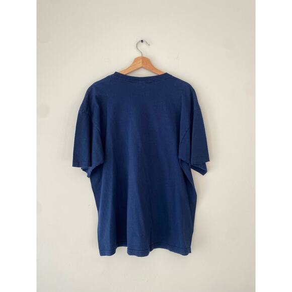 VTG 1998 Lee Sport Mark McGwire Home Run Record Navy Blue T-Shirt - Picture 5 of 5